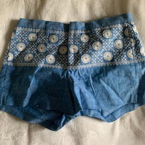 Embroidered Linen Madewell Shorts